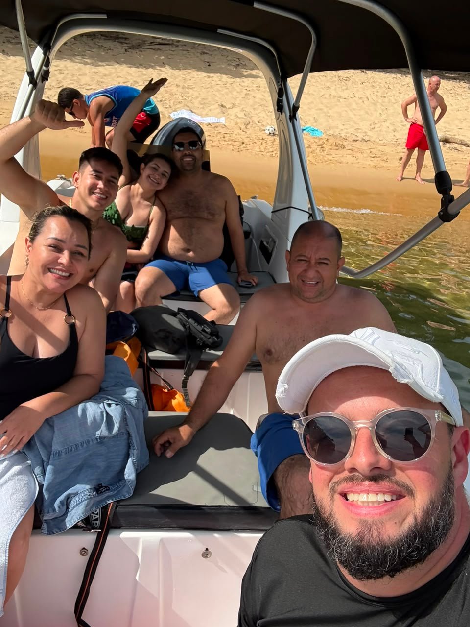 Registro de passeio com clientes do Marcos Táxi Doblô